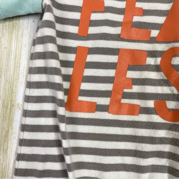 Rags to Raches Striped Fearless Henley Romper - Picture 3 of 5